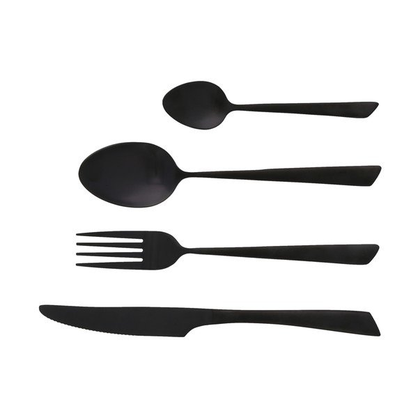 16 gabalu dāvanu komplekts ar melniem galda piederumiem Jean Dubost Delta Black-image-1