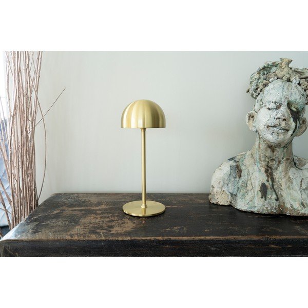 Misiņa krāsas LED galda lampa ar tālvadību un metāla abažūru (augstums 30 cm) Tim – Sirius-image-2