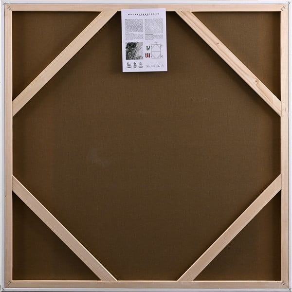 Attēls ar manuāli gleznotiem elementiem 102x102 cm Confidential Blue – Malerifabrikken-image-3