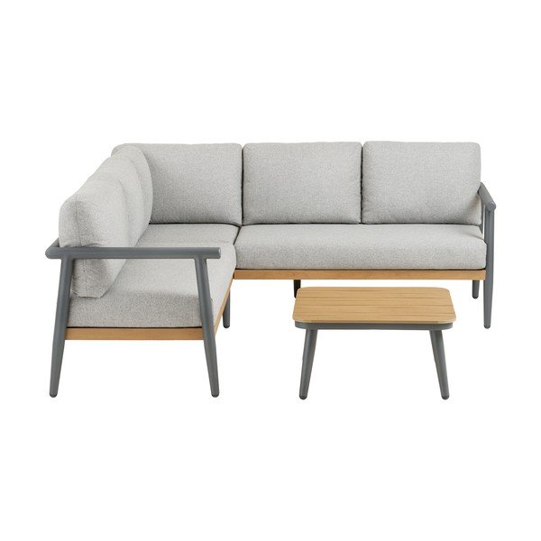 Pelēks polsterēts dārza atpūtas komplekts 4 personām Comillas – House Nordic-image-2