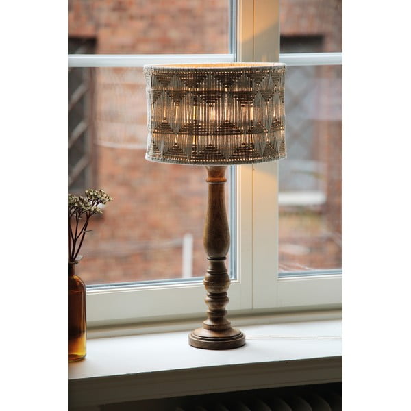 Brūna/dabīga toņa galda lampa ar auduma/džutas abažūru (augstums 62,5 cm) Ano – Markslöjd-image-2