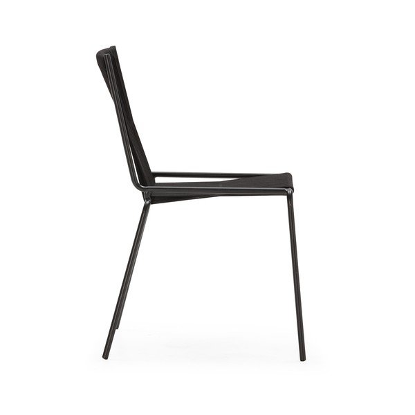 Melni metāla pusdienu krēsli saliekami vieni uz otra (2 gab.) Emily – Marckeric-image-4