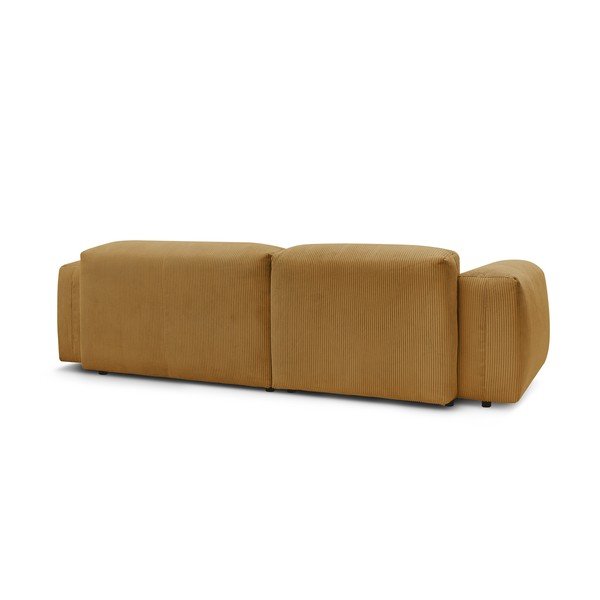 Sinepju dzeltens velveta stūra dīvāns (kreisais stūris) Lafayette – Bobochic Paris-image-4