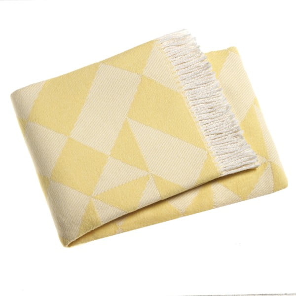 Dzeltens pleds ar kokvilnu Euromant Granīts, 140 x 180 cm