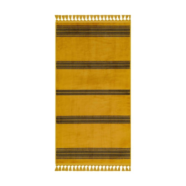 Dzeltens mazgājams paklājs 120x80 cm – Vitaus