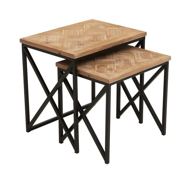 Egles masīvkoka sānu galdiņi (2 gab.) 38x51 cm Kickford – Premier Housewares