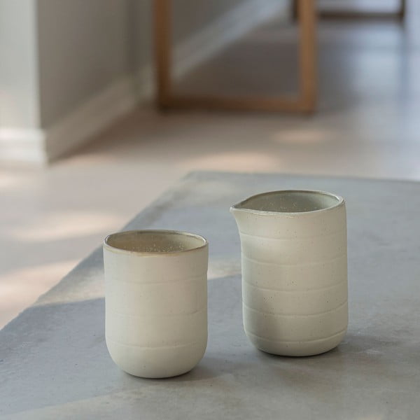 Baltas akmens krūzes (2 gab.) 0.3 l Sand Grain – Mette Ditmer Denmark-image-1