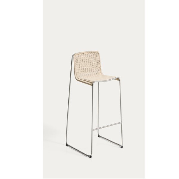 Bēšs metāla dārza bāra krēsls Tavari – Kave Home-image-4
