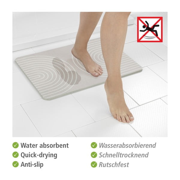 Bēšs diatomīta vannas istabas paklājiņš 39x60 cm Nazca – Wenko-image-4