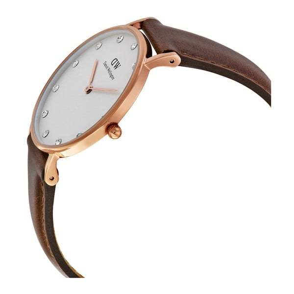 Sieviešu pulkstenis ar ādas siksniņu un rozā zelta ciparnīcu Daniel Wellington St Mawes, ⌀ 34 mm-image-2