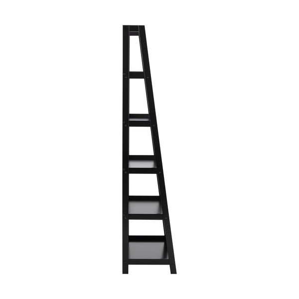 Melns grāmatplaukts Actona Wally, augstums 180 cm-image-3