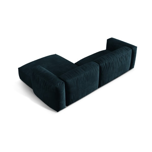 Tumši zils samta modulārais stūra dīvāns (ar labo stūri/ar zvilni) Martina – Micadoni -image-3