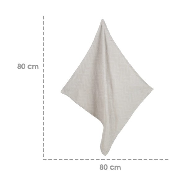 Gaiši pelēka adīta bērnu sega no organiskās kokvilnas 80x80 cm Lil Planet – Roba-image-4