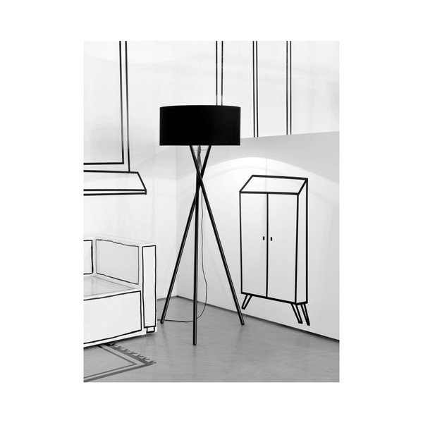 Melna stāvlampa (augstums 175 cm) Hampton – it's about RoMi-image-1
