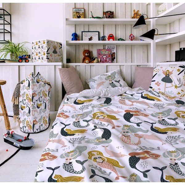 Bērnu gultasveļa no kokvilnas satīna 200x140 cm Magic Creatures - Butter Kings-image-1