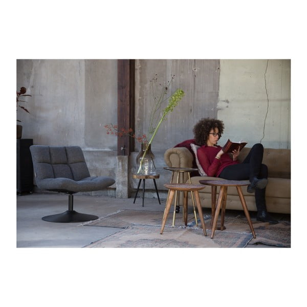 Tumši pelēks atpūtas krēsls Dutchbone Bar-image-1