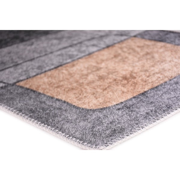 Pelēks mazgājams celiņa paklājs 80x200 cm – Vitaus-image-2