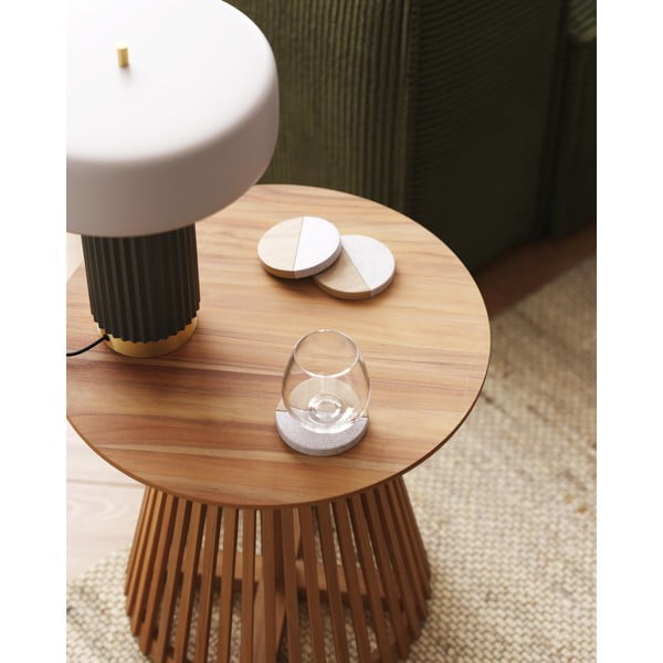 Sānu galdiņš no tīkkoka Kave Home Irune, ø 50 cm-image-3