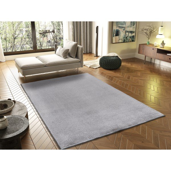 Pelēks mikrošķiedras paklājs 80x150 cm Coraline Liso – Universal-image-1