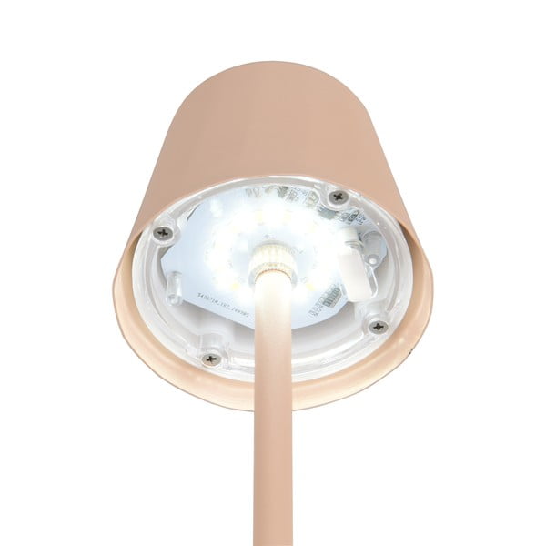 Krēmkrāsas LED galda lampa ar metāla abažūru (augstums 21 cm) Diaz – Trio-image-4