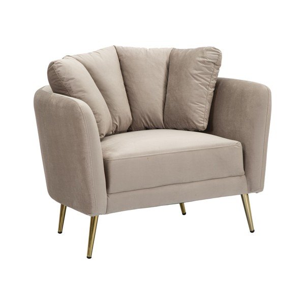 Pelēkbrūns samta atpūtas krēsls Kiev – Mauro Ferretti