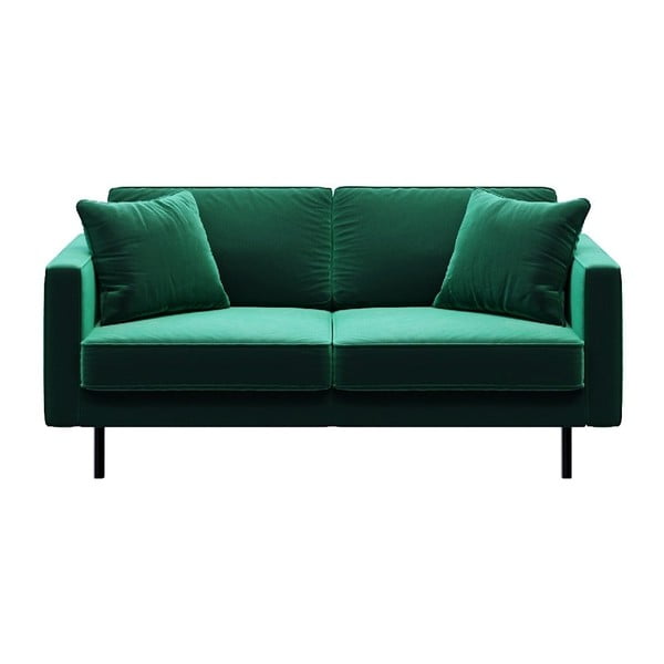 Zaļš samta dīvāns 167 cm Kobo – MESONICA