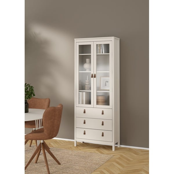 Pelēkbēša vitrīna 78x199x33 cm Madrid – Tvilum-image-2