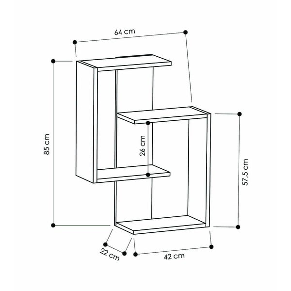 Antracīta sienas plaukta daļa Paranoid-image-4