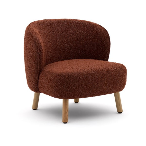 Terakotas oranžs atpūtas krēsls no buklē auduma Ulit – Kave Home