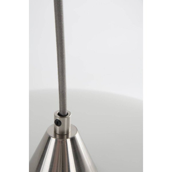 Balta/matētas sudraba krāsas piekaramā lampa no opāla stikla ø 43 cm Thalia – Jotex-image-4