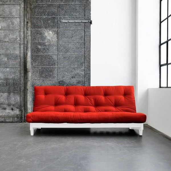 Dīvāns gulta Karup Fresh White/Red