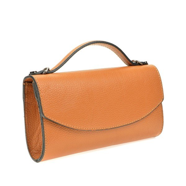 Brūna sieviešu ādas rokassomiņa Roberta M Pisa-image-1