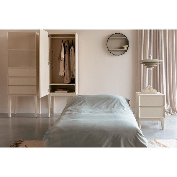 Krēmkrāsas ozola masīvkoka skapītis 60x180x45 cm June – Zuiver-image-4