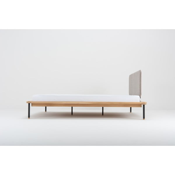 Divguļamā gulta no ozolkoka Gazzda Fina Nero, 140 x 200 cm-image-4