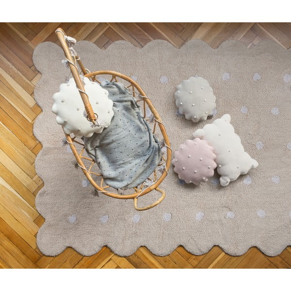 Bēšs mazgājams/ar rokām darināts kokvilnas bērnu paklājs 120x160 cm Biscuit Beige – Lorena Canals-image-1