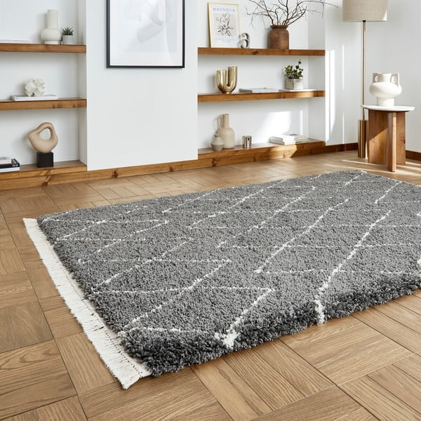 Tumši pelēks paklājs 120x170 cm Boho – Think Rugs-image-2