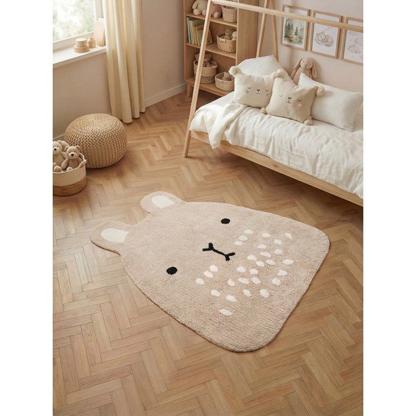 Bēšs mazgājams/ar rokām darināts kokvilnas bērnu paklājs 120x152 cm Snuggle Pucki – Hanse Home-image-1