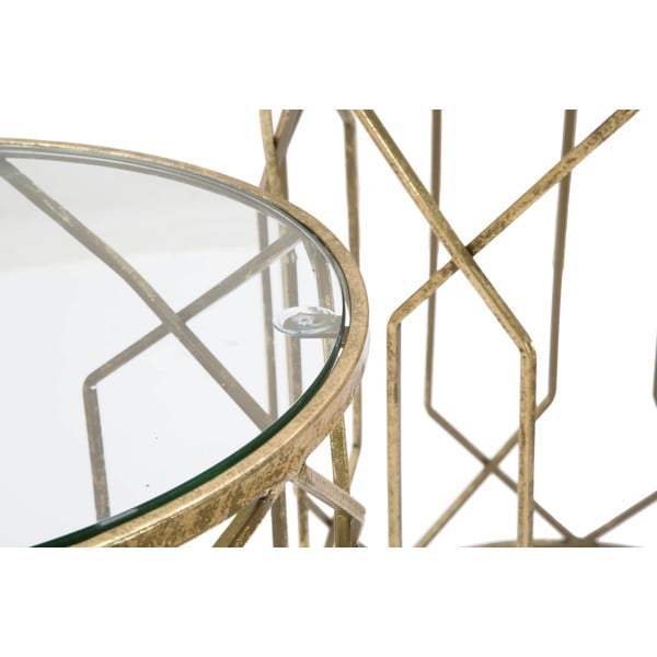 Apaļi sānu galdiņi ar stikla galda virsmu (2 gab.) ø 42 cm Tunisi – Mauro Ferretti-image-4