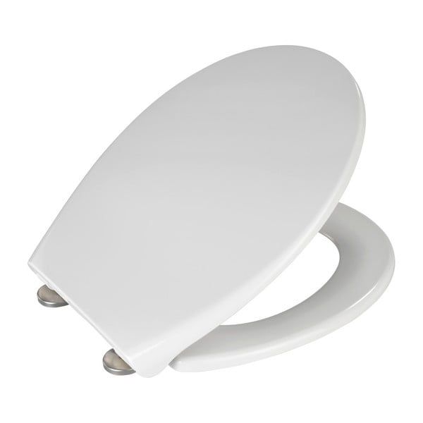 Balts tualetes poda sēdeklis ar vieglu aizvēršanu Wenko Samos, 44,5 x 37,5 cm-image-2