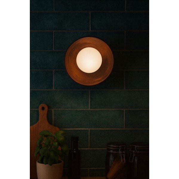 Brūna sienas lampa ø 24 cm Elsa – Opviq lights-image-3