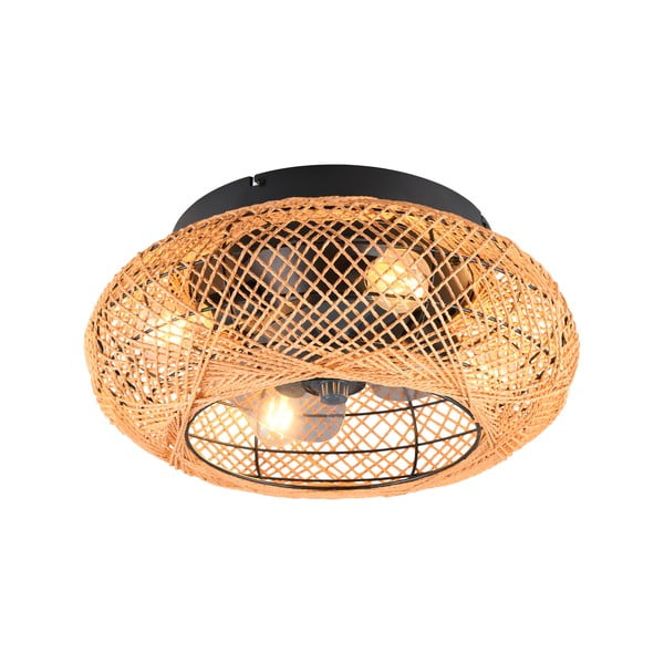 Brūna griestu lampa ar tālvadību/ar ventilatoru Lillesand – Trio-image-3