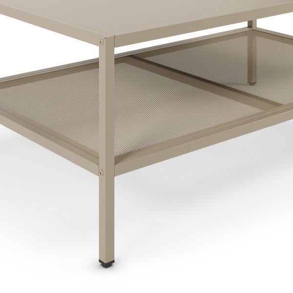 Krēmkrāsas metāla žurnālgaldiņš 60x100 cm Fayna – Marckeric-image-2