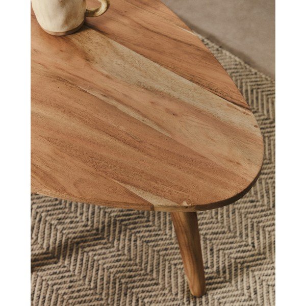Dabīga toņa akācijas masīvkoka žurnālgaldiņš 60x110,5 cm Duvani – Kave Home-image-3