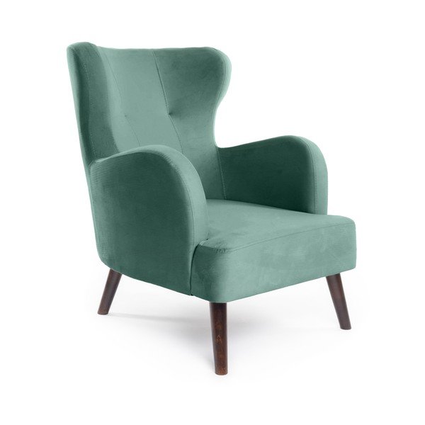 Piparmētru zaļš samta atpūtas krēsls ar atzveltni Noemye – Bonami Selection