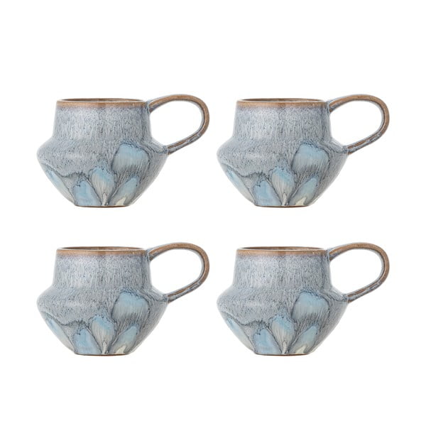 Gaiši zilas akmensmasas krūzes (4 gab.) 300 ml Bessie – Bloomingville