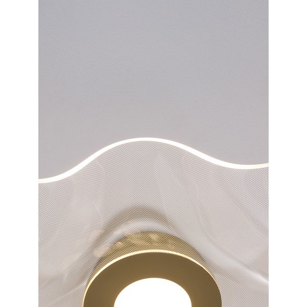 Zelta krāsas alumīnija LED griestu lampa ar akrila stikla abažūru 50x50 cm Siderno – Nova Luce-image-2