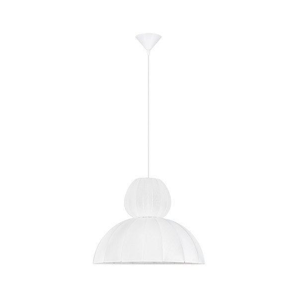 Matēti balta tekstila piekaramā lampa ø 50 cm Delina – Nova Luce