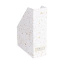 Balta ar zeltu žurnālu un dokumentu mape Bigso