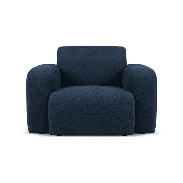 Tumši zils atpūtas krēsls no buklē auduma Molino – Micadoni Home