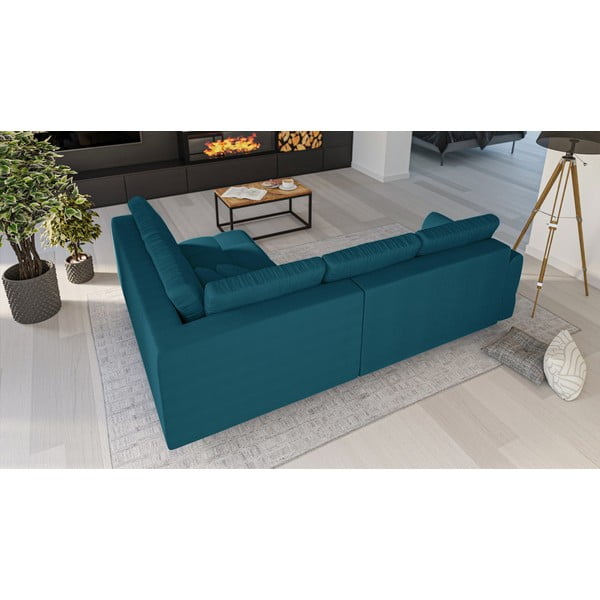 Tirkīzzils stūra dīvāns (labais stūris) Ariella – Ropez-image-3